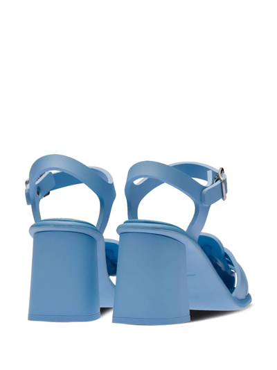 Miu Miu Eva Ankle Strap 85mm Sandals In Blue