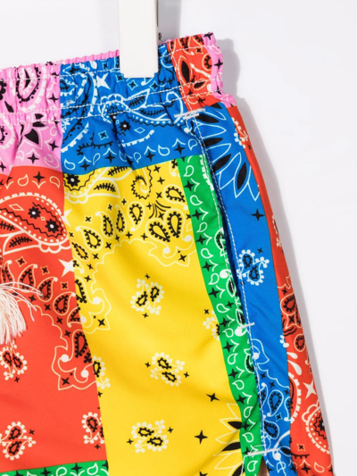 Mc2 Saint Barth Bandana-print Drawstring Shorts In Red