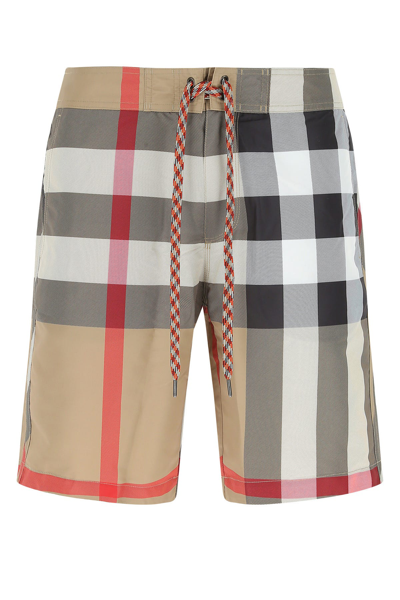 Burberry Printed Polyester Swimming Shorts Nd Uomo S In Beige | ModeSens