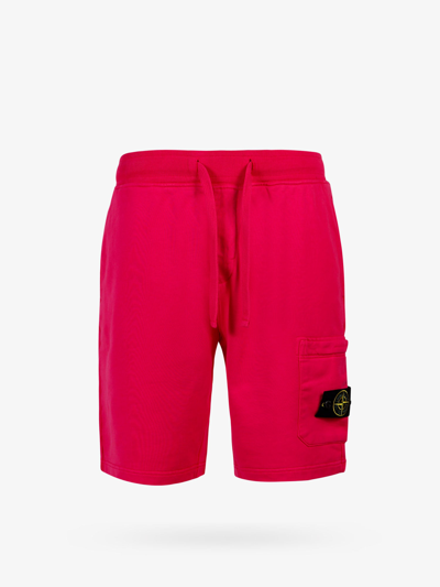 Shop Stone Island Bermuda Shorts In Pink