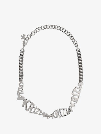 Shop K Krizia Necklace In Silver