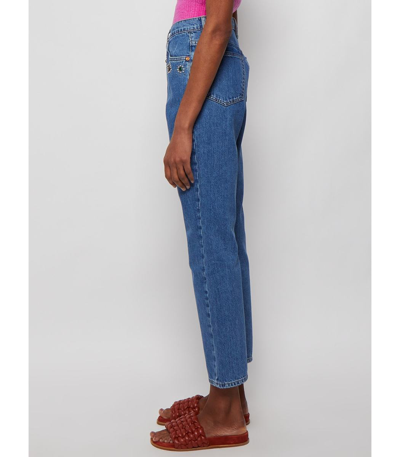 Shop Re/done Embellished 70s Straight Jean In Stoned Indigo