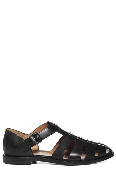 Shop Church's Fisherman Round Toe Sandals In Black