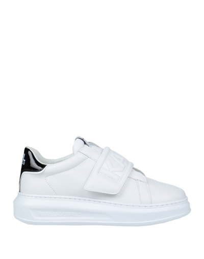 Shop Karl Lagerfeld Kapri Karl Puffa Strap Lo Woman Sneakers White Size 6 Soft Leather