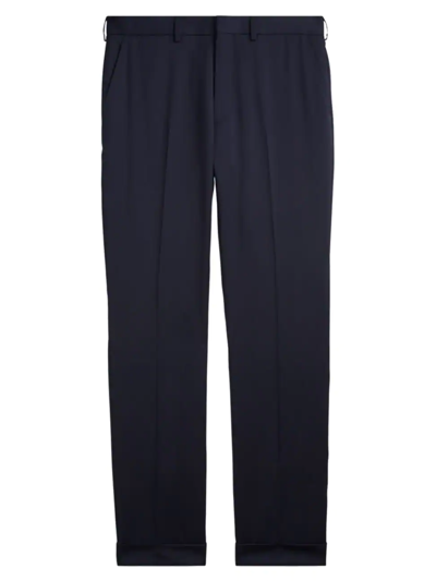 Shop Ralph Lauren Purple Label Men's Gregory Wool Trousers In Navy