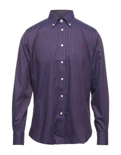 Shop Harmont & Blaine Man Shirt Midnight Blue Size Xl Cotton