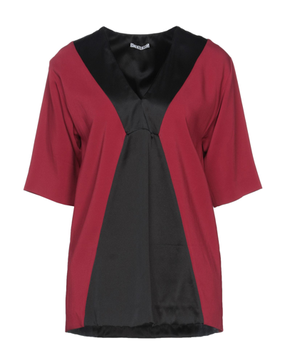 Shop Iceberg Woman Top Garnet Size 10 Viscose, Elastane, Silk In Red