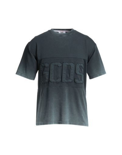 Shop Gcds Man T-shirt Steel Grey Size L Cotton