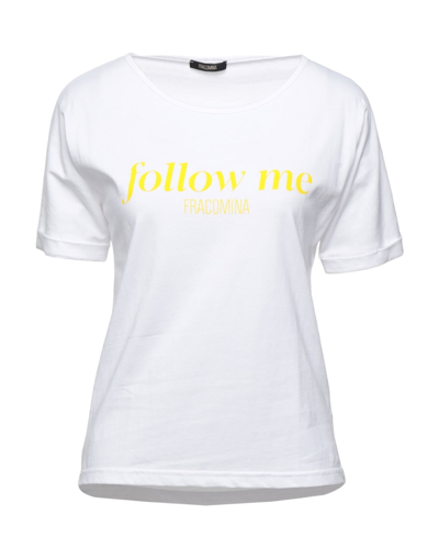 Shop Fracomina Woman T-shirt White Size Onesize Cotton