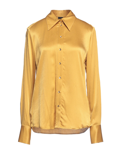Shop Pinko Woman Shirt Ocher Size 10 Viscose In Yellow