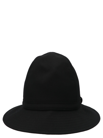 Shop Yohji Yamamoto Gabardine Fedora Hat In Black