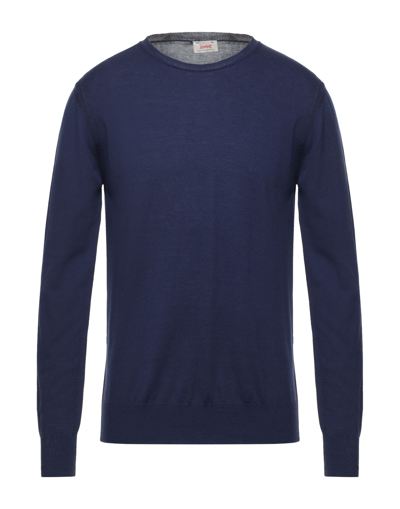 Shop Vintage 55 Man Sweater Midnight Blue Size Xxl Cotton, Silk