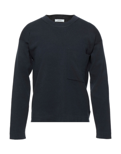 Shop Alpha Studio Man Sweater Midnight Blue Size 36 Cotton
