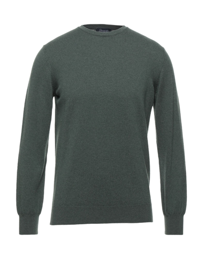 Shop Drumohr Man Sweater Dark Green Size 38 Wool, Cashmere