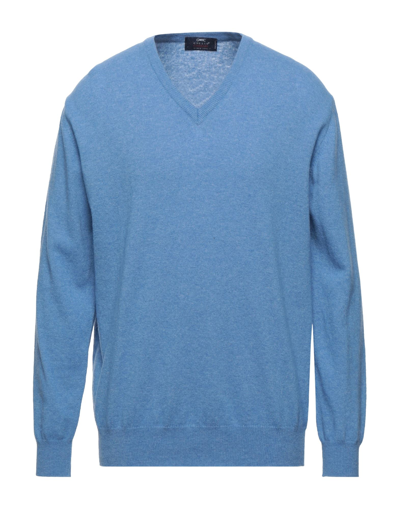 Shop Giulio Corsari Man Sweater Sky Blue Size M Lambswool, Polyamide