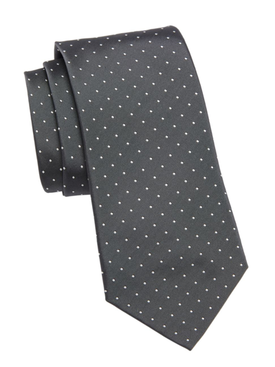 Shop Ralph Lauren Purple Label Men's Solid Silk Tie In Grey