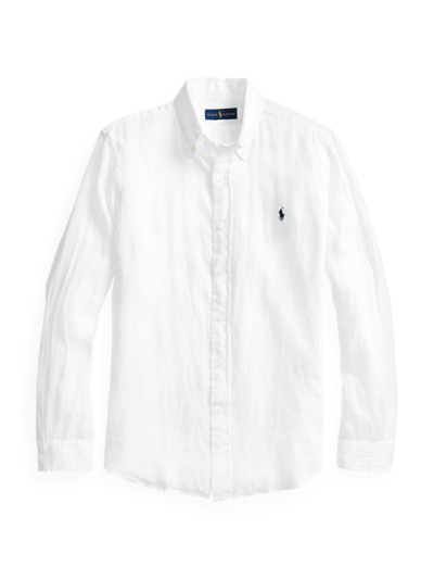 Shop Polo Ralph Lauren Men's Tailored Button-down Shirt In White