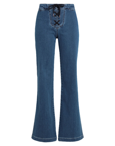 See By Chloé Front-tie Flared Jeans In Blue