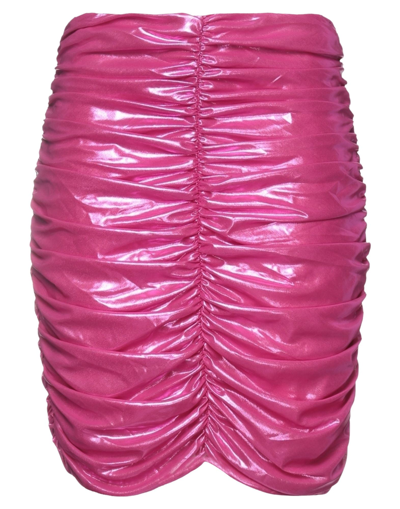 Shop Aniye By Woman Mini Skirt Fuchsia Size 8 Polyester In Pink