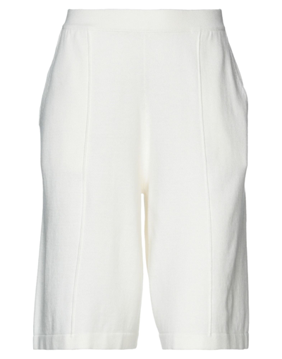 Shop Bruno Manetti Woman Shorts & Bermuda Shorts White Size 6 Cotton