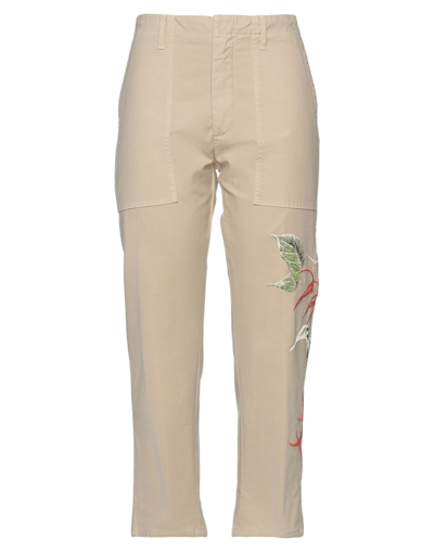 Shop Dondup Woman Pants Beige Size 29 Cotton, Elastane