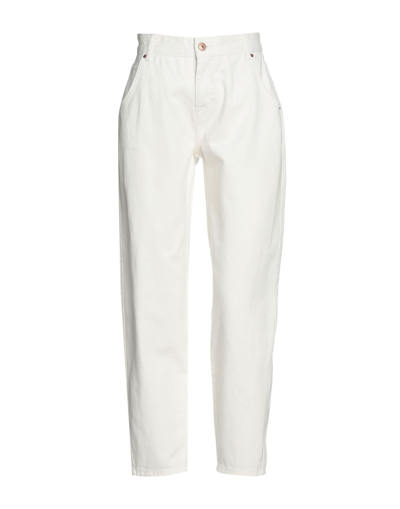 Shop Only Woman Jeans White Size Xl-32l Cotton