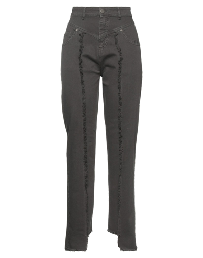 Shop Federica Tosi Woman Pants Steel Grey Size 31 Cotton, Elastane