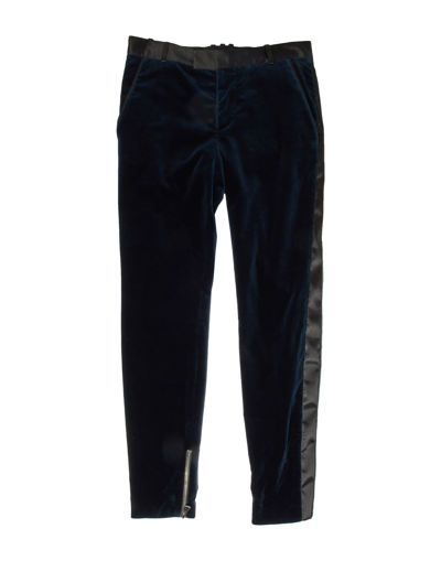 Shop Balmain Pants In Dark Blue