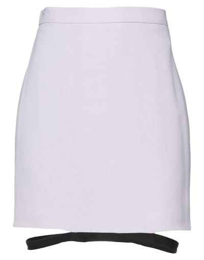 Shop Frankie Morello Woman Mini Skirt Lilac Size 4 Polyester, Elastane In Purple