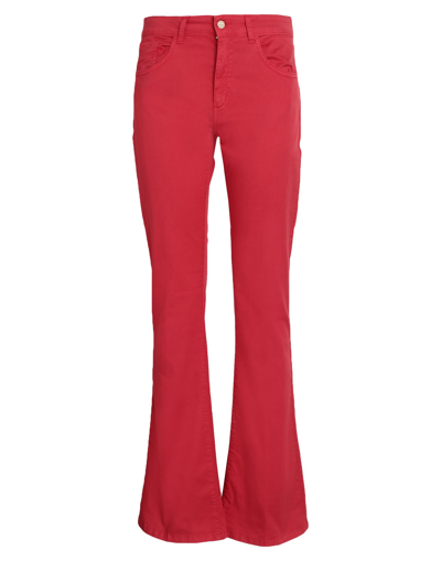 Shop Fracomina Woman Pants Red Size 31 Cotton, Elastane