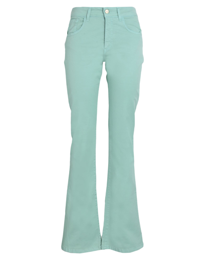 Shop Fracomina Woman Pants Light Green Size 31 Cotton, Elastane