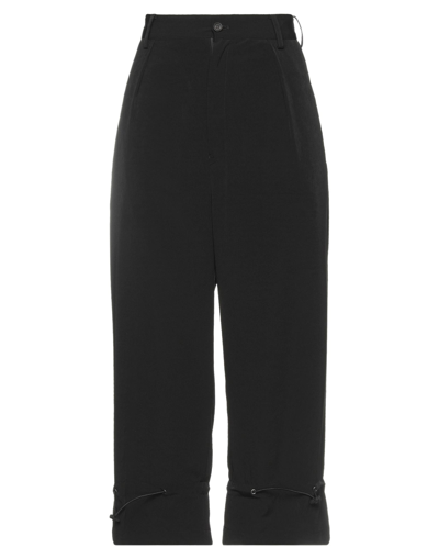 Shop Yohji Yamamoto Cropped Pants In Black