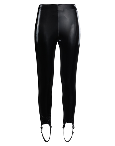 Shop Federica Tosi Woman Leggings Black Size 8 Polyester, Elastane