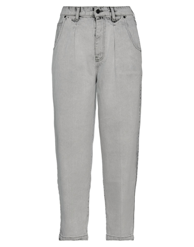 Shop Vicolo Woman Jeans Grey Size L Cotton
