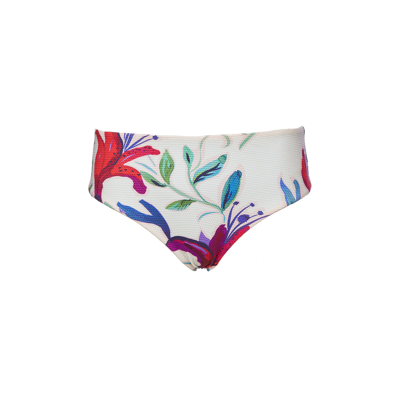 La Doublej Boy Brief Reversible Bikini Bottoms In White Lily