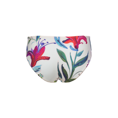La Doublej Boy Brief Reversible Bikini Bottoms In White Lily