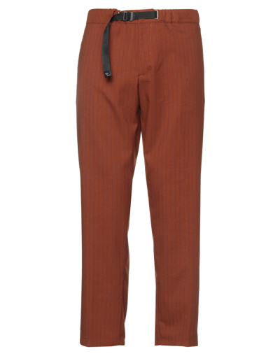 Shop White Sand 88 White Sand Man Pants Rust Size 0 Polyester, Viscose, Elastane In Red