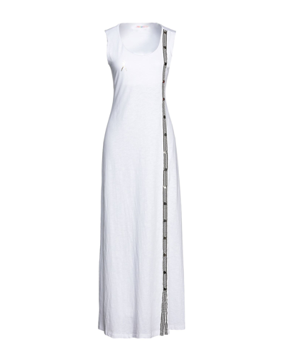 Shop Pin Up Woman Maxi Dress White Size S Cotton