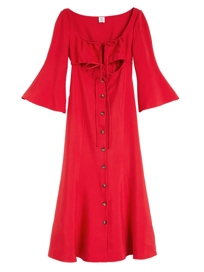 Shop Rosie Assoulin Women's Nautical By Nature Dress In Red