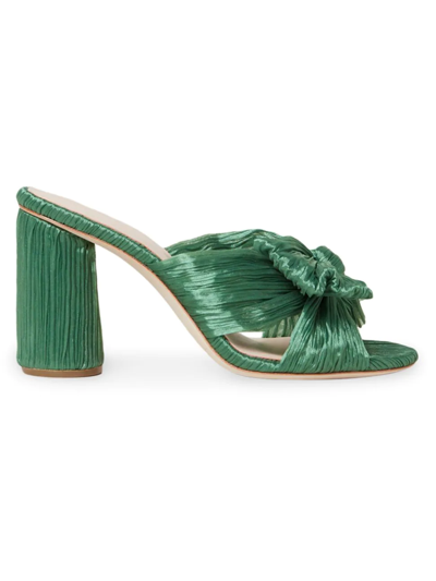Shop Loeffler Randall Women's Penny Knotted Mules In Sage