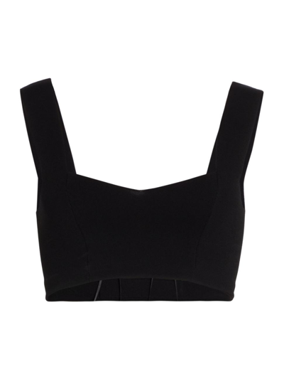 Shop A.l.c Women's Jordana Compact Knit Bra In Black