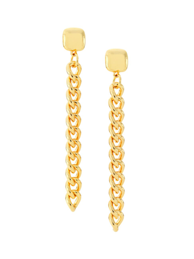 Shop Kenneth Jay Lane Women's 20k-gold-plated Chain Drop Earrings