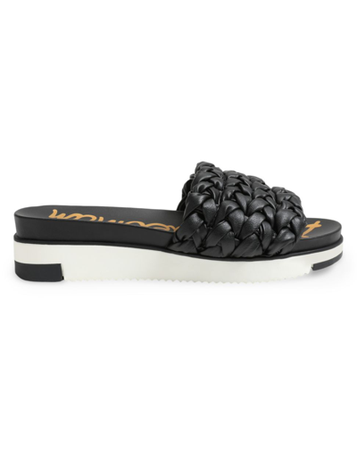 Shop Sam Edelman Women's Ainslie Braided Slide Sandals In Black