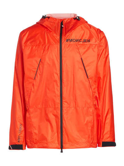 Shop Moncler Men's Day-namic Meznac Windbreaker Jacket In Orange
