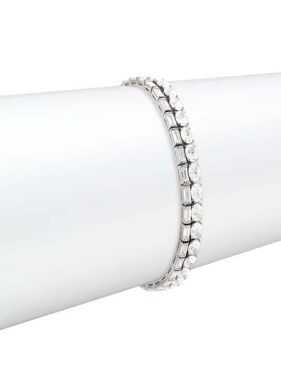 Women s Revelry Sterling Silver Cubic Zirconia Double strand Tennis Bracelet
