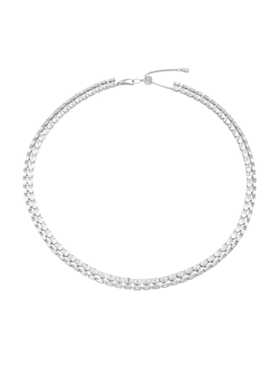 Shop Adriana Orsini Women's Revelry Sterling Silver & Cubic Zirconia Double Tennis Necklace