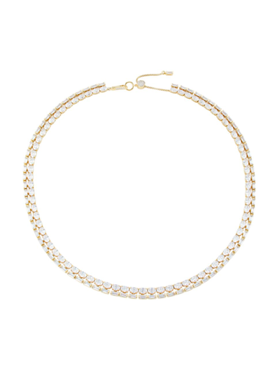 Shop Adriana Orsini Women's Revelry 18k-gold-plated & Cubic Zirconia Double Tennis Necklace