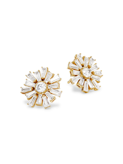 Shop Adriana Orsini Women's Revelry 18k-gold-plated & Cubic Zirconia Flower Stud Earrings