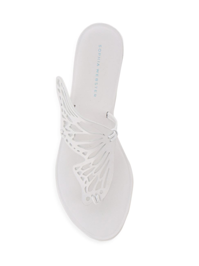 Shop Sophia Webster Women's Talulah Leather Butterfly Sandals In White