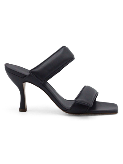 Shop Gia Borghini Women's Gia X Pernille Perni 03 Two-strap Padded Leather Sandals In Anthracite